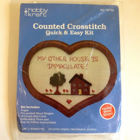 Vintage Hobby Kraft Counted Cross Stitch Kit #8734 1987 Quick & Easy Sealed - Picture 7 of 9